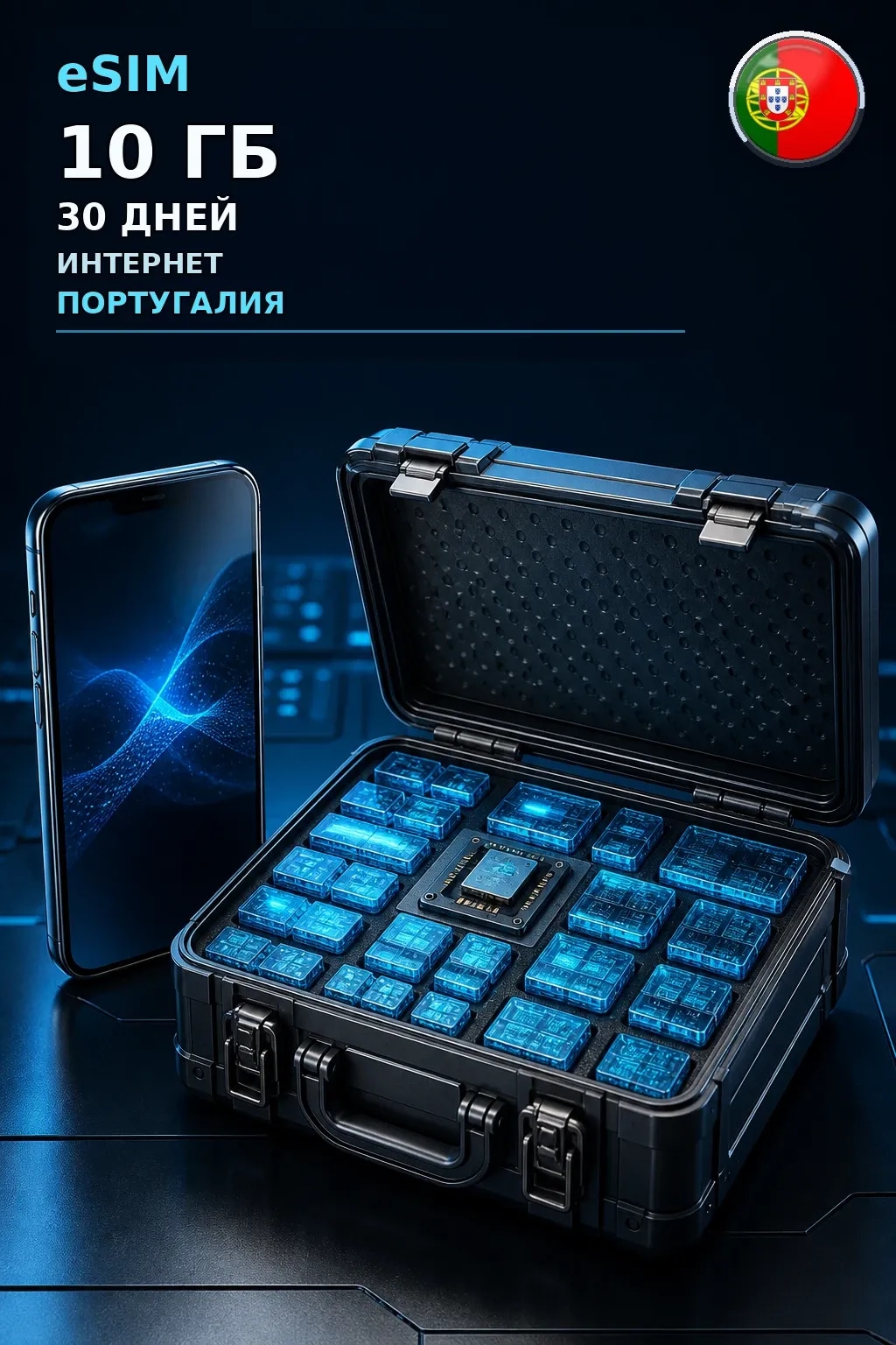 eSIM Португалия — 10 ГБ, 30 дней — интернет
