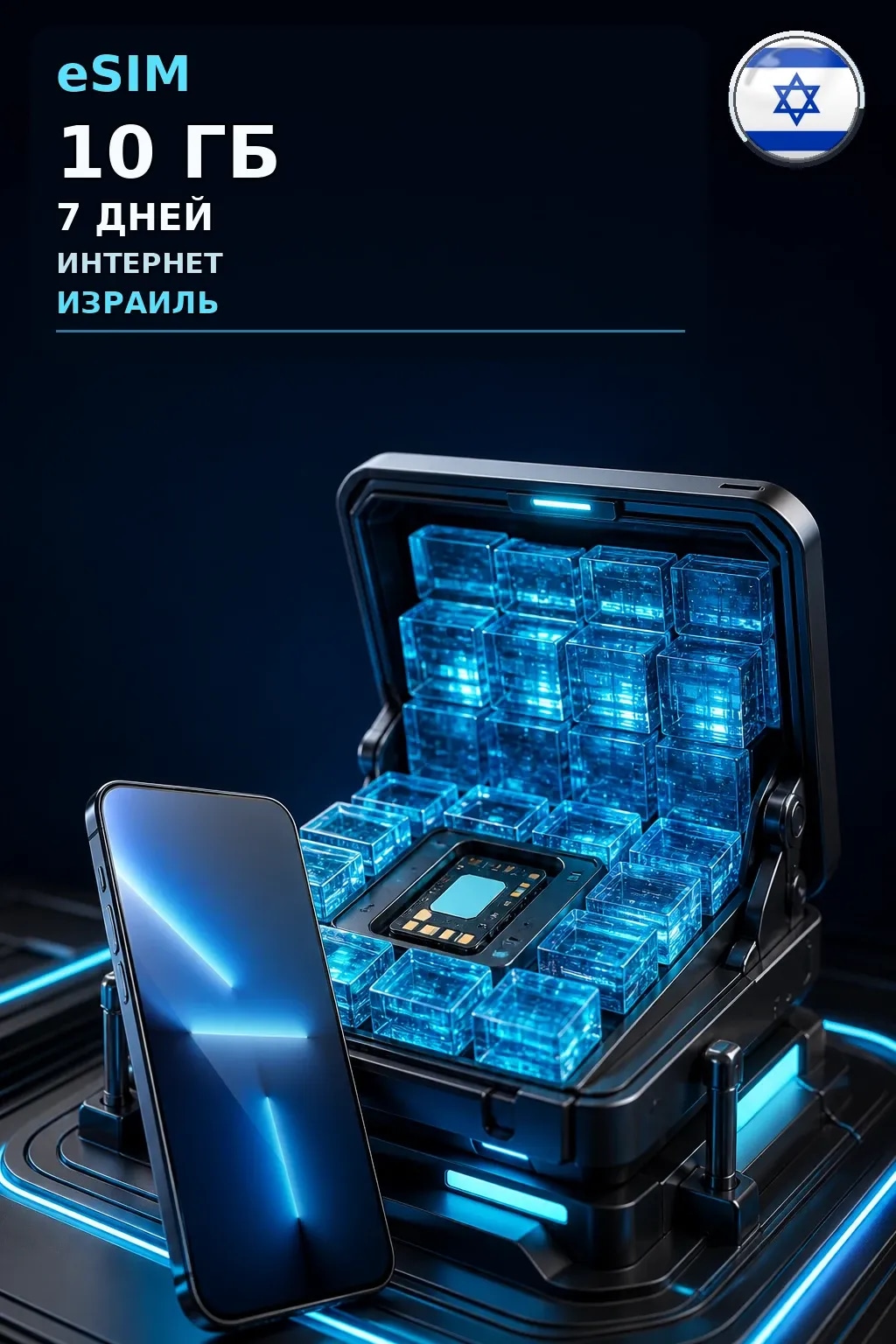eSIM Израиль — 10 ГБ, 7 дней — интернет