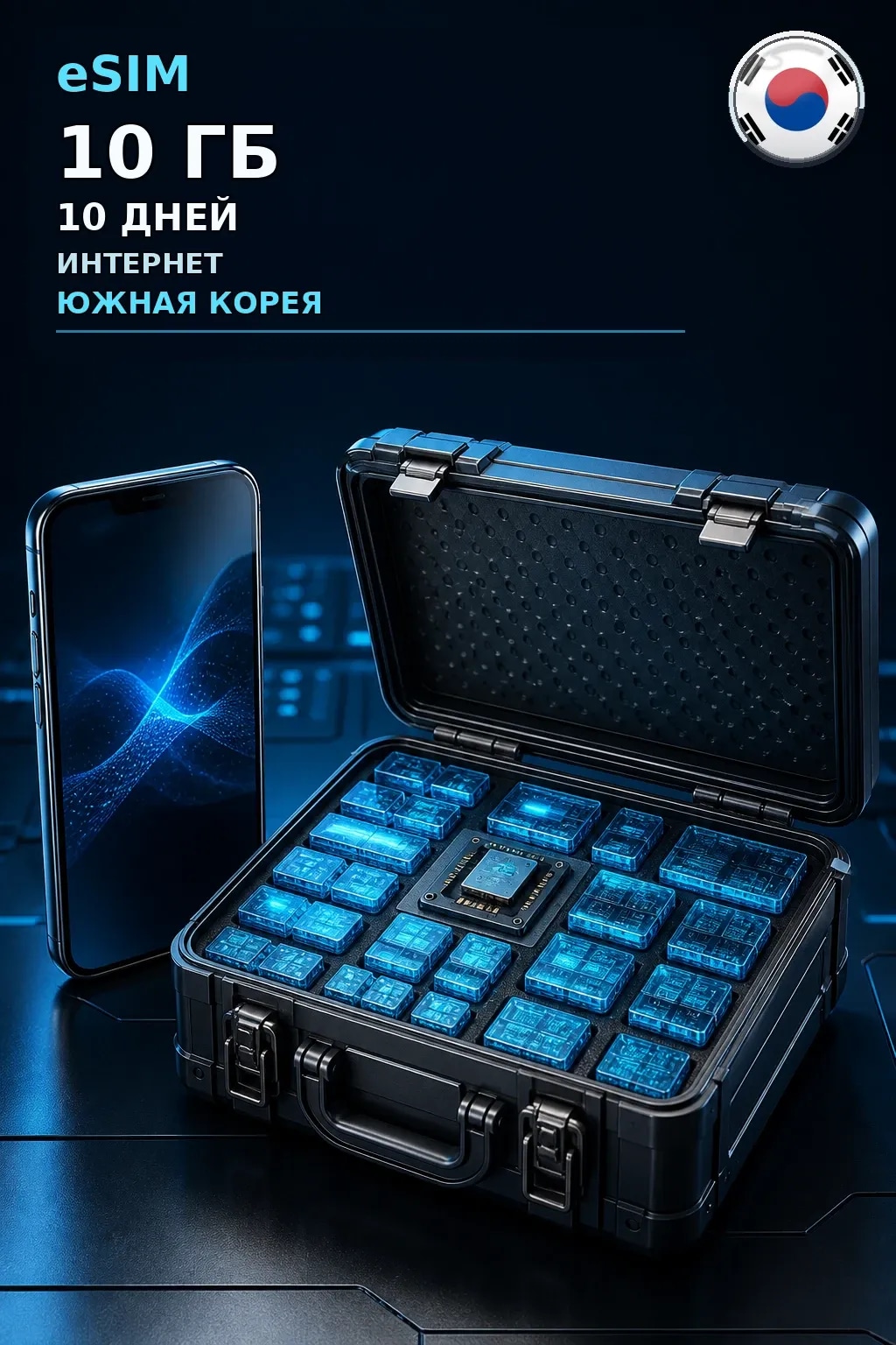 eSIM Южная Корея — 10 ГБ, 10 дней — интернет
