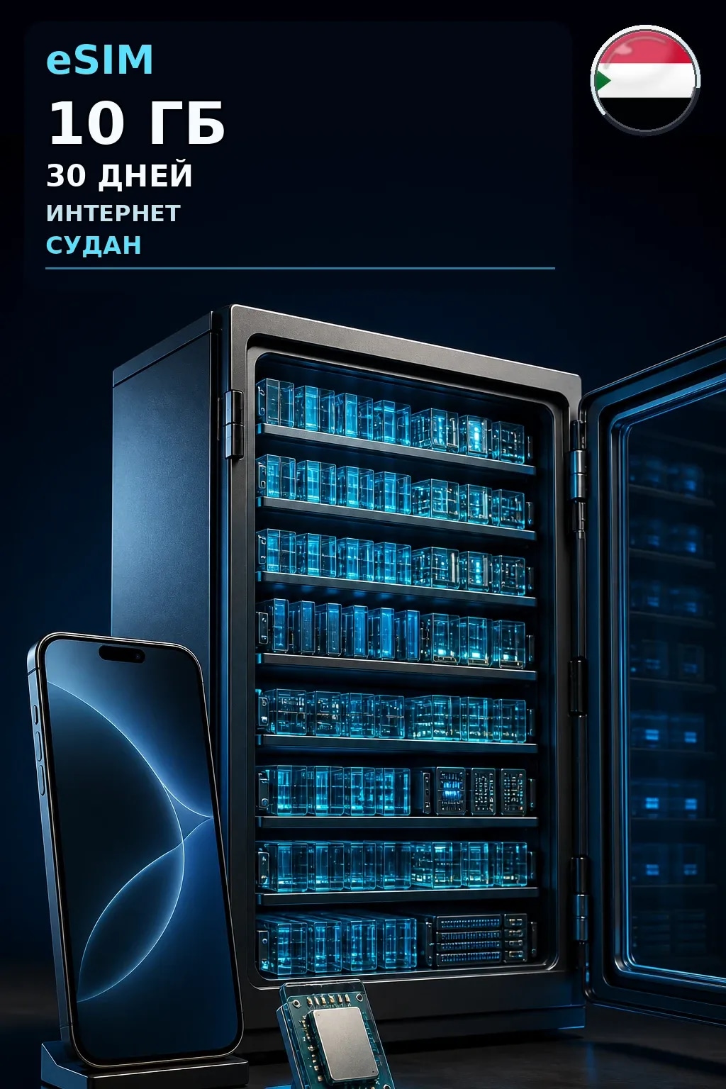 eSIM Судан — 10 ГБ, 30 дней — интернет