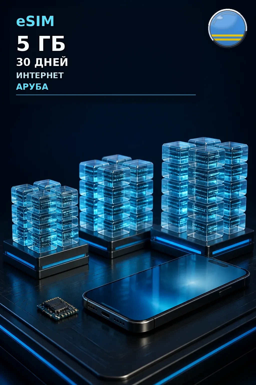 eSIM Аруба — 5 ГБ, 30 дней — интернет