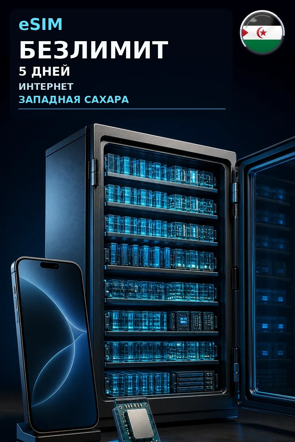 eSIM Западная Сахара — БЕЗЛИМИТ, 5 дней — интернет