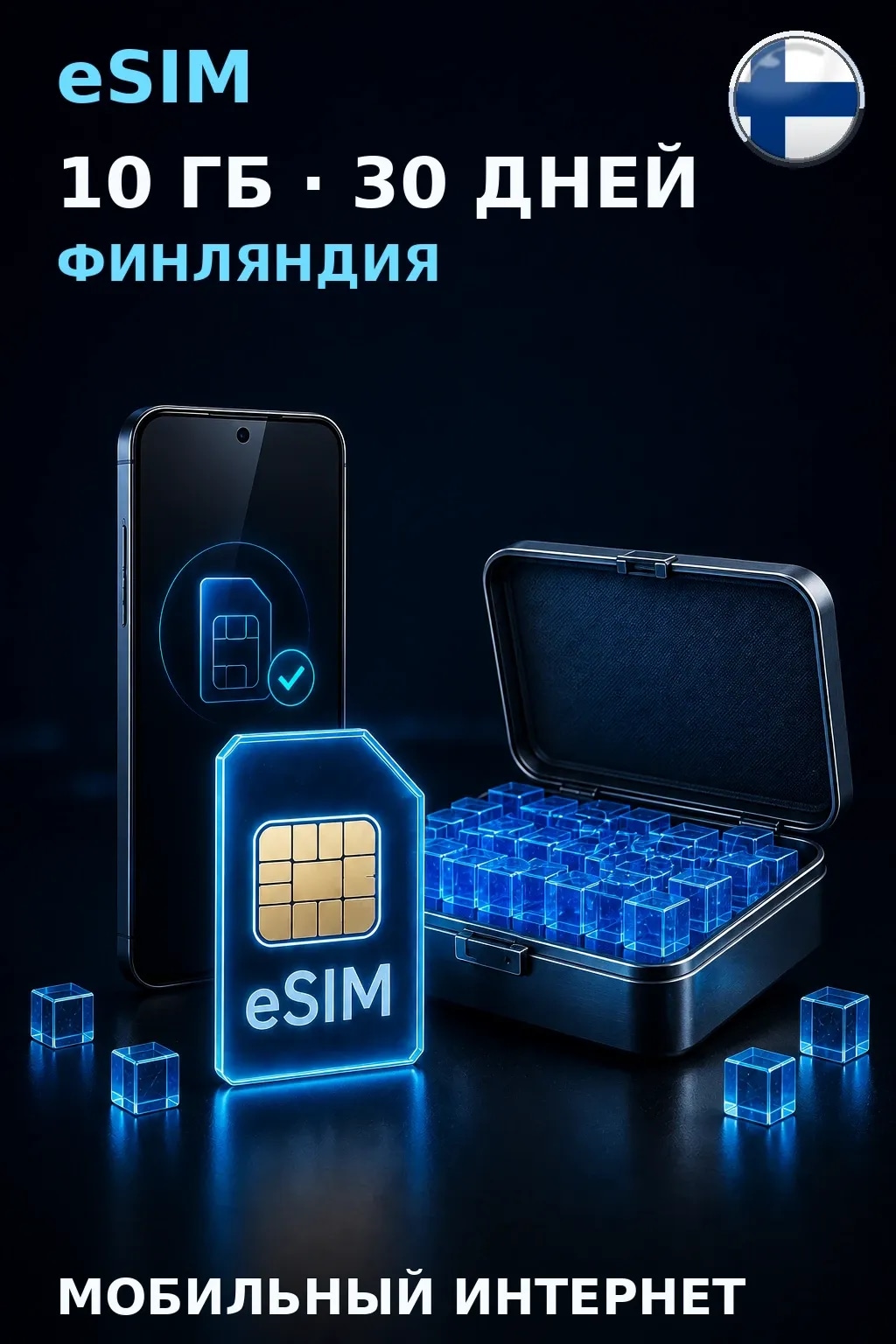 eSIM Финляндия — 10 ГБ, 30 дней — интернет