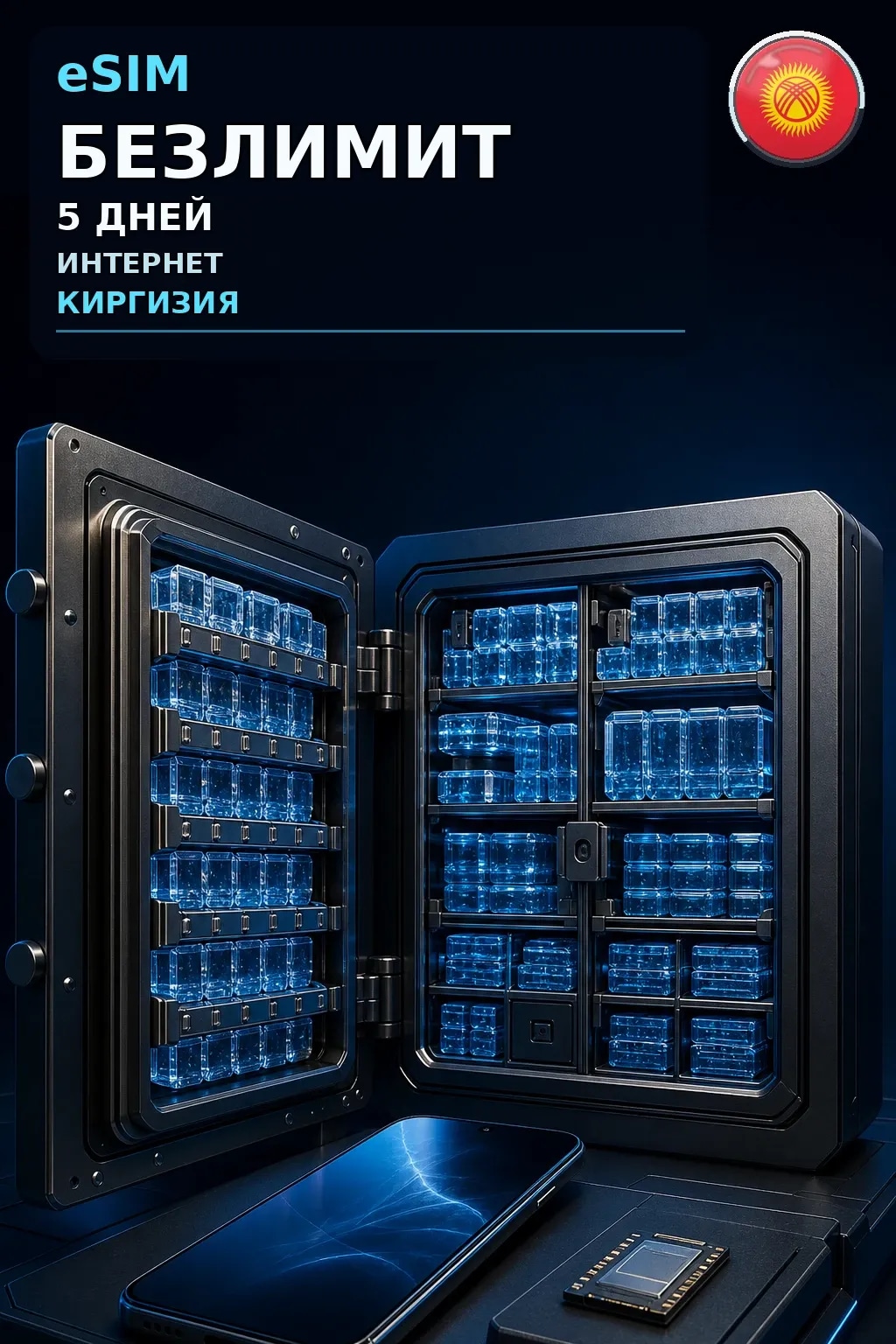 eSIM Киргизия — БЕЗЛИМИТ, 5 дней — интернет