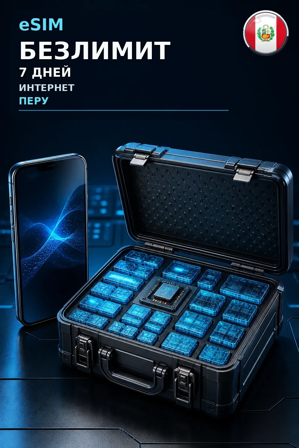 eSIM Перу — БЕЗЛИМИТ, 7 дней — интернет