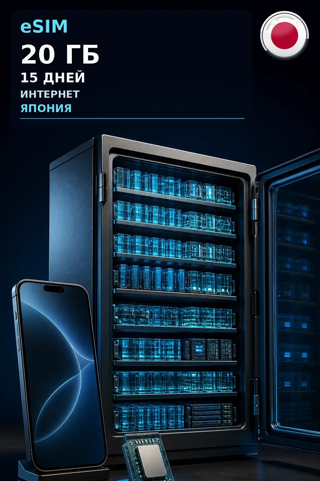 eSIM Япония — 20 ГБ, 15 дней — интернет